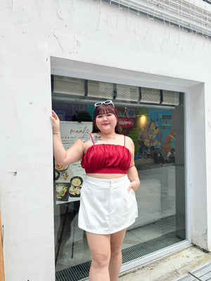 Leia Cami Crop Top (Maroon)