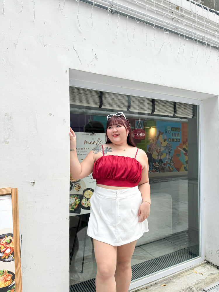 Leia Cami Crop Top (Maroon)