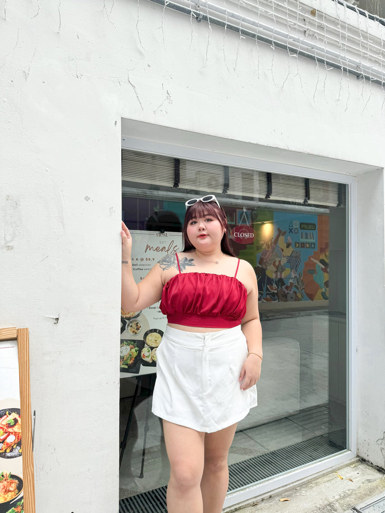 Leia Cami Crop Top (Maroon)