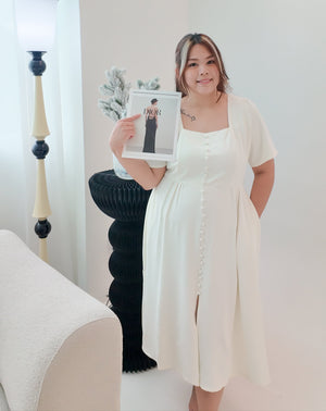 Elise Button Down Maxi Dress ( Cream)