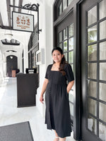 Elise Button Down Maxi Dress (Black)