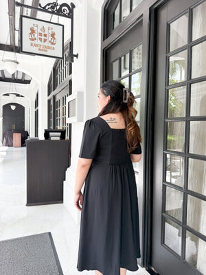 Elise Button Down Maxi Dress (Black)