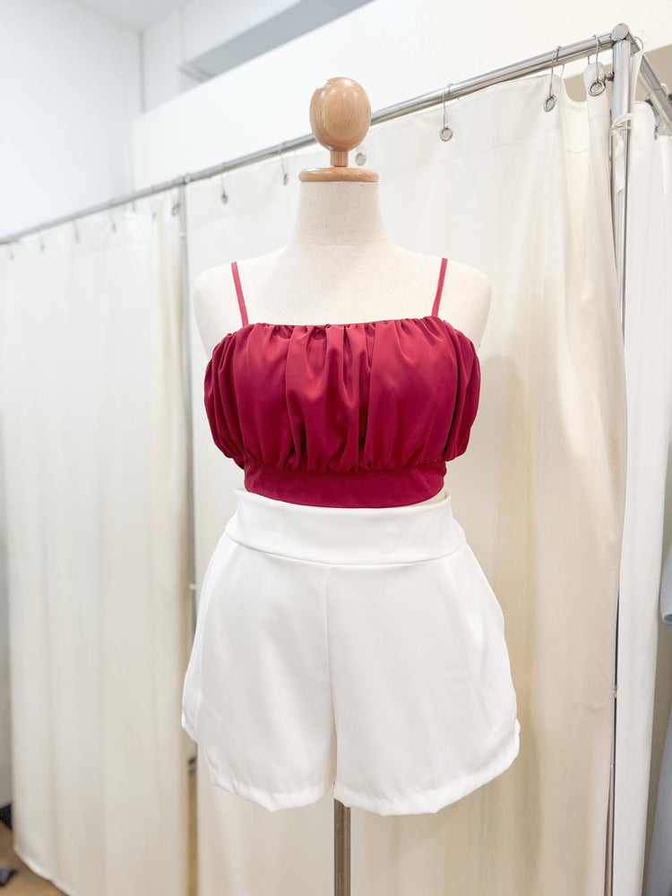 Leia Cami Crop Top (Maroon)