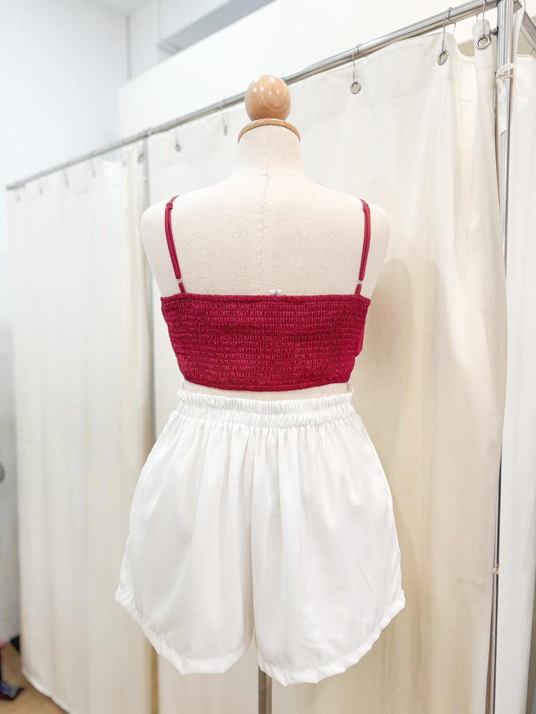 Leia Cami Crop Top (Maroon)